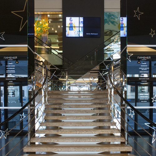 Interior entrance stairways